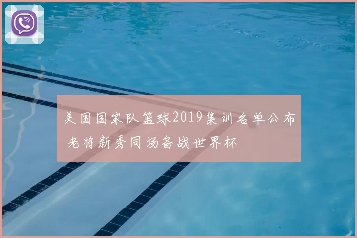 美国国家队篮球2019集训名单公布 老将新秀同场备战世界杯